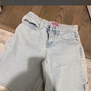 Edikted Light Blue Denim Jean Shorts